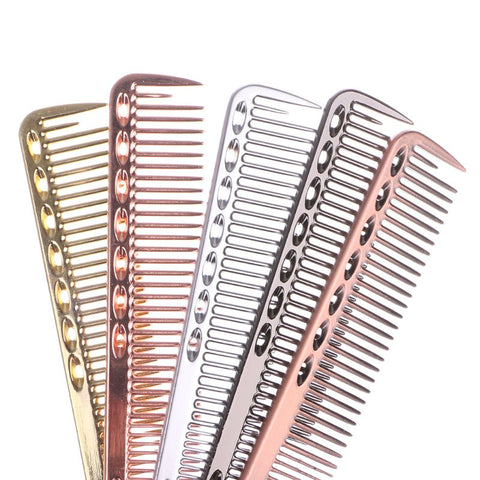 Hair Brush Men Women Aluminum Metal Cutting Comb Hair Hairdressing & Barbers Salon Combs Professional Barbers Hairbrush