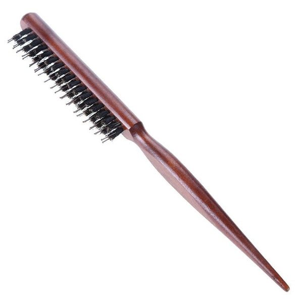 High Quality Wood Handle Natural Boar Bristle Hair Brush Fluffy Comb Hairdressing Barber Hair Styling Tools