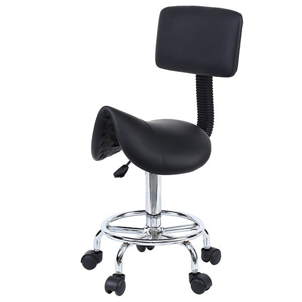 Saddle Salon Stool For Beauty Barber Swivel Chair Hairdressing Massage Spa