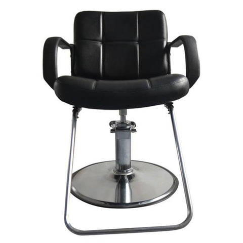 8837 Woman Barber Chair Black Hair Salon Iron Leather Sponge Barber Adjustable Hight comfortable seat