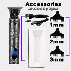 USB rechargeable Hair Trimmer barber LCD Hair Clipper Machine hair cutting Beard Trimmer for Men haircut Styling tool