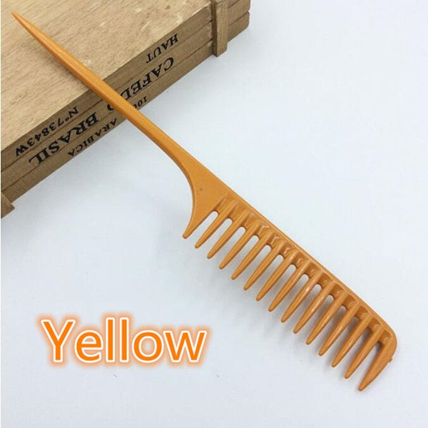 1 Pc 2 Colors Professional Tip Tail Comb for Salon Barber Section Hair Brush Hairdressing Tool DIY Hair Wide Teeth Combs