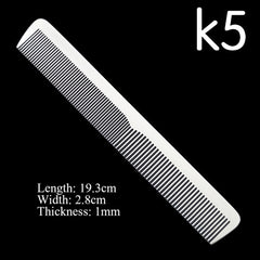 Stainless Steel Silver Metal Barber Comb Professional Hairdressing Salon Combs Detangling Hair Cutting Tools For Men And Women