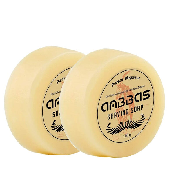 2PCS 100g Anbbas Goat Milk Men Bead Shaving Soap Cream Foaming Lather For Razor Barber Salon Tool Traditional Wet Shave Latheing