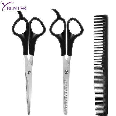 YBLNTEK 3PCS Hairdressing Scissors 6 Inch Scissors for Cutting Thinning Hair Comb Barber Accessories Salon Hairdressing Shears