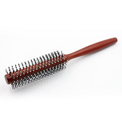 Mythus Wood Round Hair Curly Comb With Ball Tip Anti Static Natural Styling Hair Brush Barber Tool Wood Round Comb