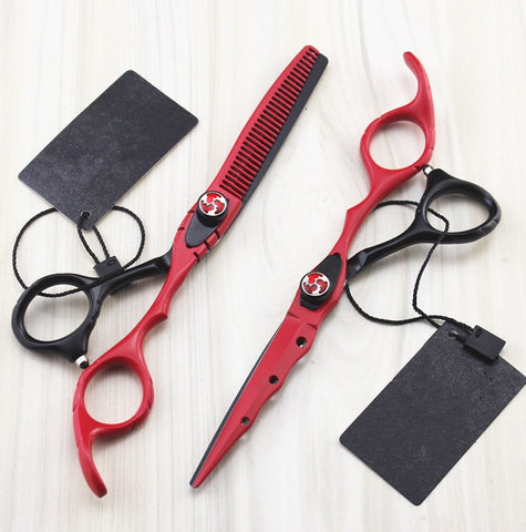 New professional 6.0 inch hairdressing scissors Cutting & Thinning scissor shears forbici barber hair scissors set Free Shipping